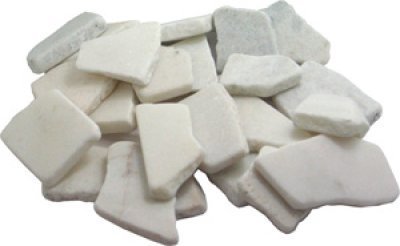 Valkoinen kivi litteä 1 kg