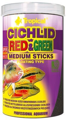 Tropical Cichlid Red&Green Medium sticks 1 litra