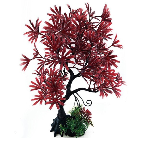 Muovikasvi Bonsaipuu punainen